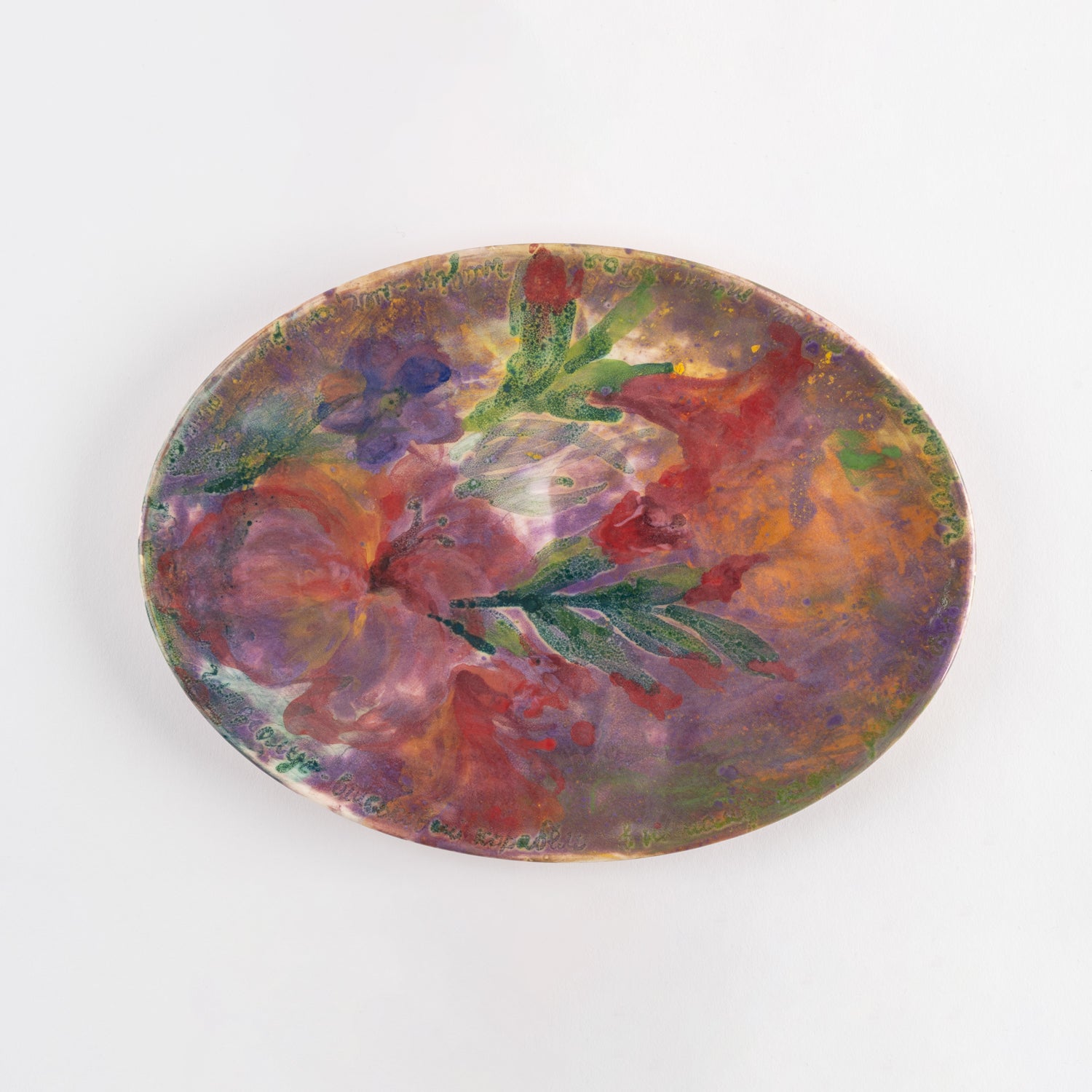 Oval plate, artwork by contemporary Ukrainian artist Maria Kulikovska