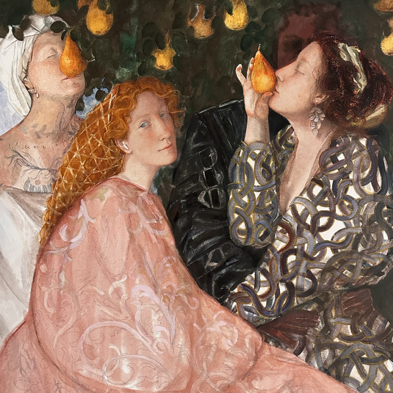 Pears, artwork by contemporary Ukrainian artist Tata Kolesnik