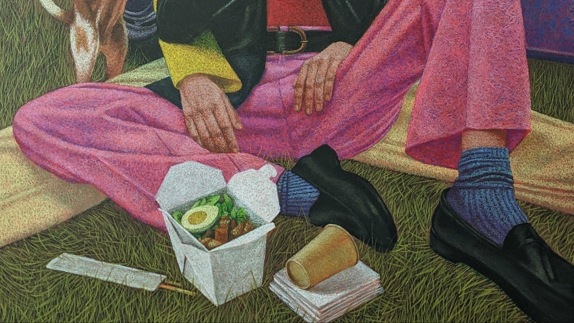 Picnic, artwork by contemporary Ukrainian artist Alexander Anokhin, close-up 1
