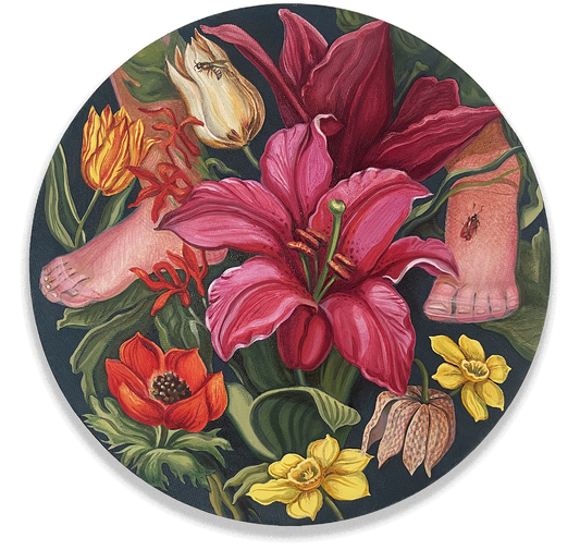 Pink Tights by contemporary Ukrainian artist Maria Borysova