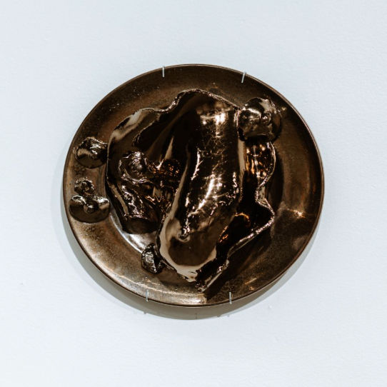 Plate From the series Stitched Womb, works by contemporary Ukrainian artist Maria Kulikovska