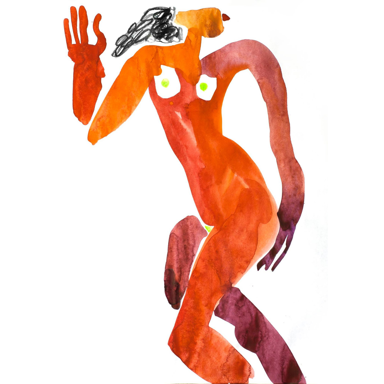 Red, artwork by contemporary Ukrainian artist Valeriia Buchuk