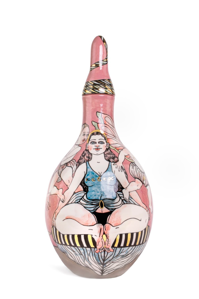 Vase "Relax",  by contemporary Ukrainian artist Nina Murashkina, 2