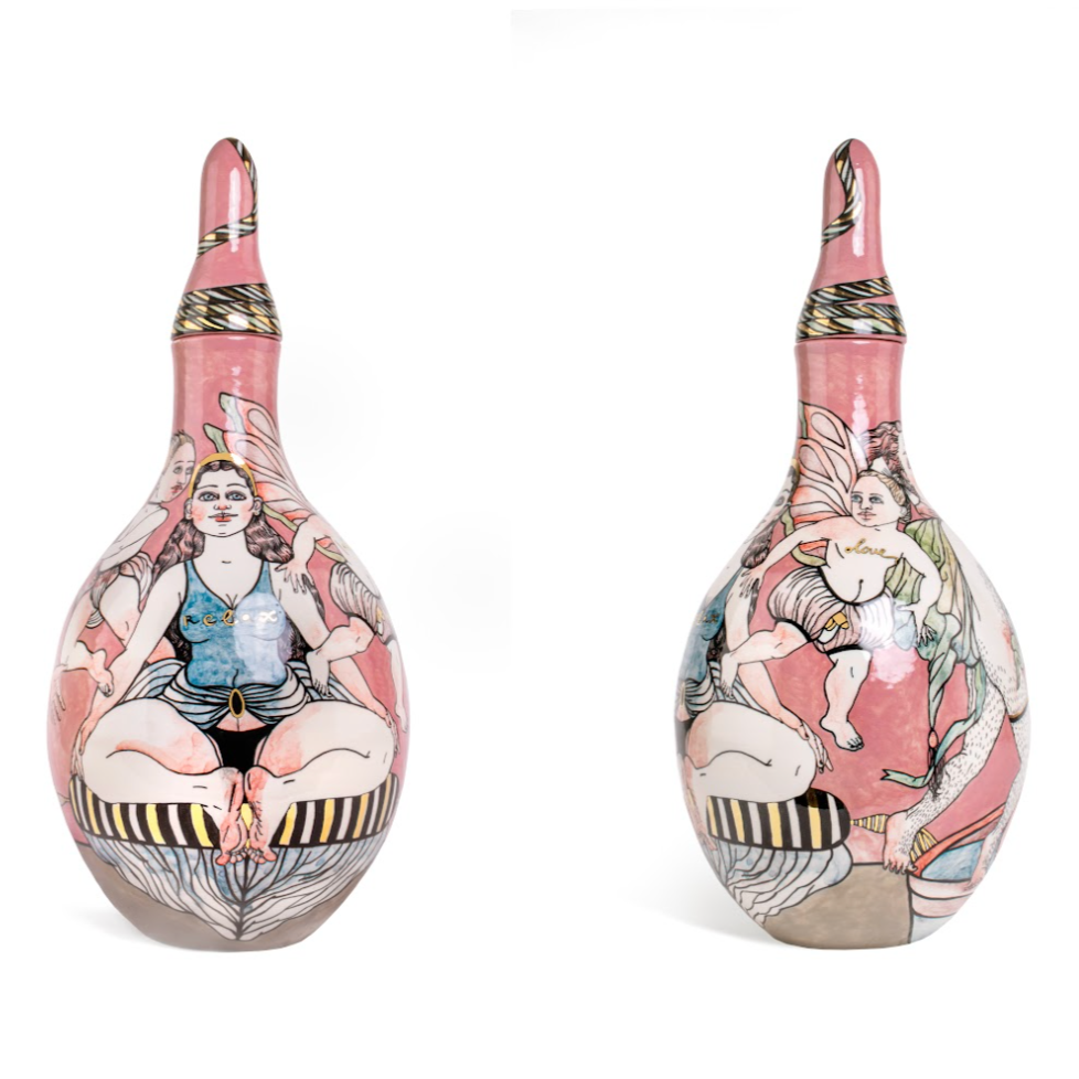 Vase "Relax",  by contemporary Ukrainian artist Nina Murashkina