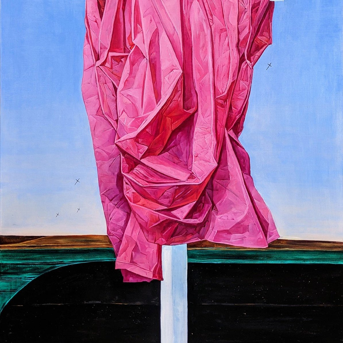 Scarecrow, artwork by contemporary Ukrainian artist Polina Kuznetsova