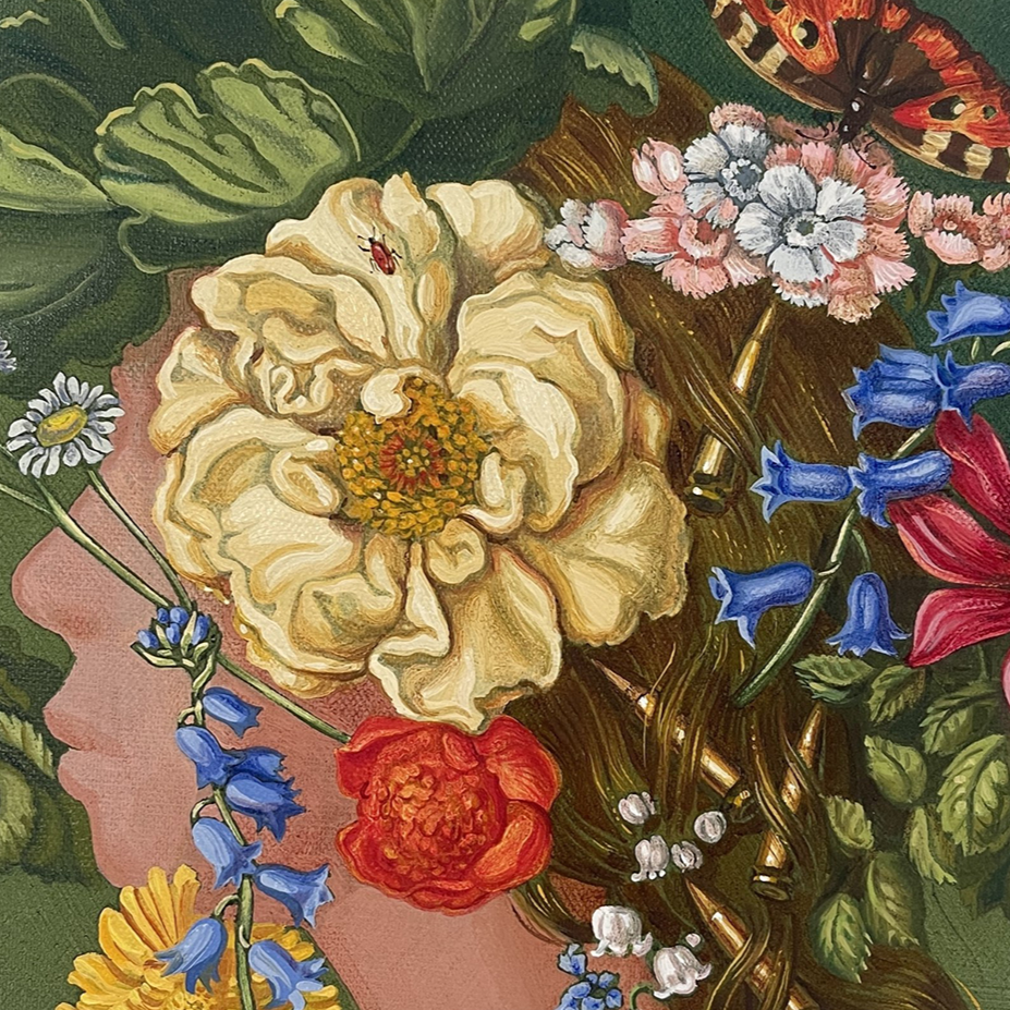 Sensitive Vail by contemporary Ukrainian artist Maria Borysova, close up