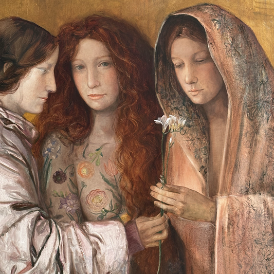 "Spring", artwork close up by contemporary Ukrainian artist Tata Kolesnik