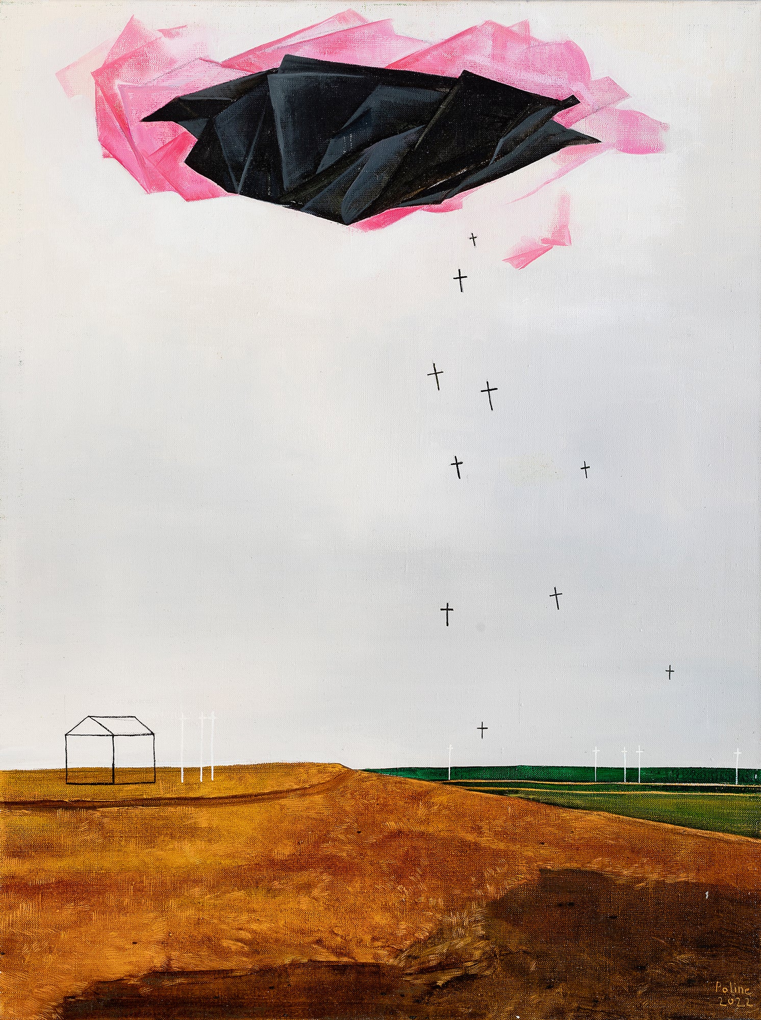 Artwork "Spring Landscape" by contemporary Ukrainian artist Polina Kuznetsova