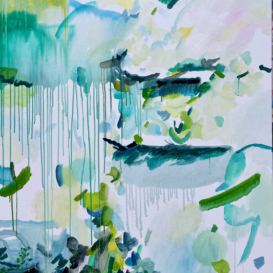 The Sky Will Stay Here, by contemporary Ukrainian artist Vira Tolmacheva, close-up