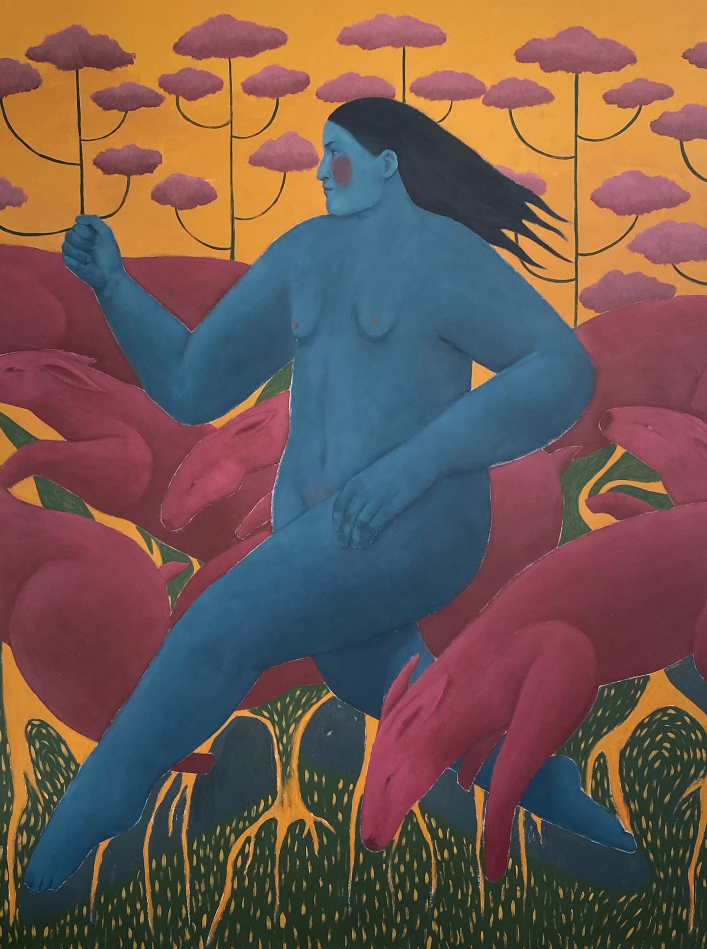 The world was catching me artwork by contemporary Ukrainian artist Diana Ruban