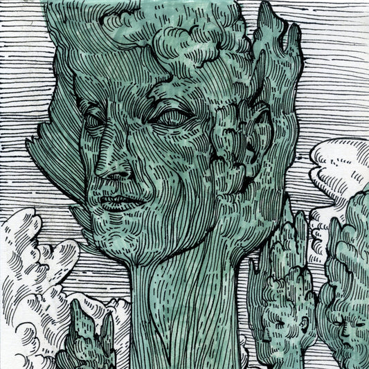 Trees, graphics by contemporary Ukrainian artist Ave Libertatemaveamor, close-up