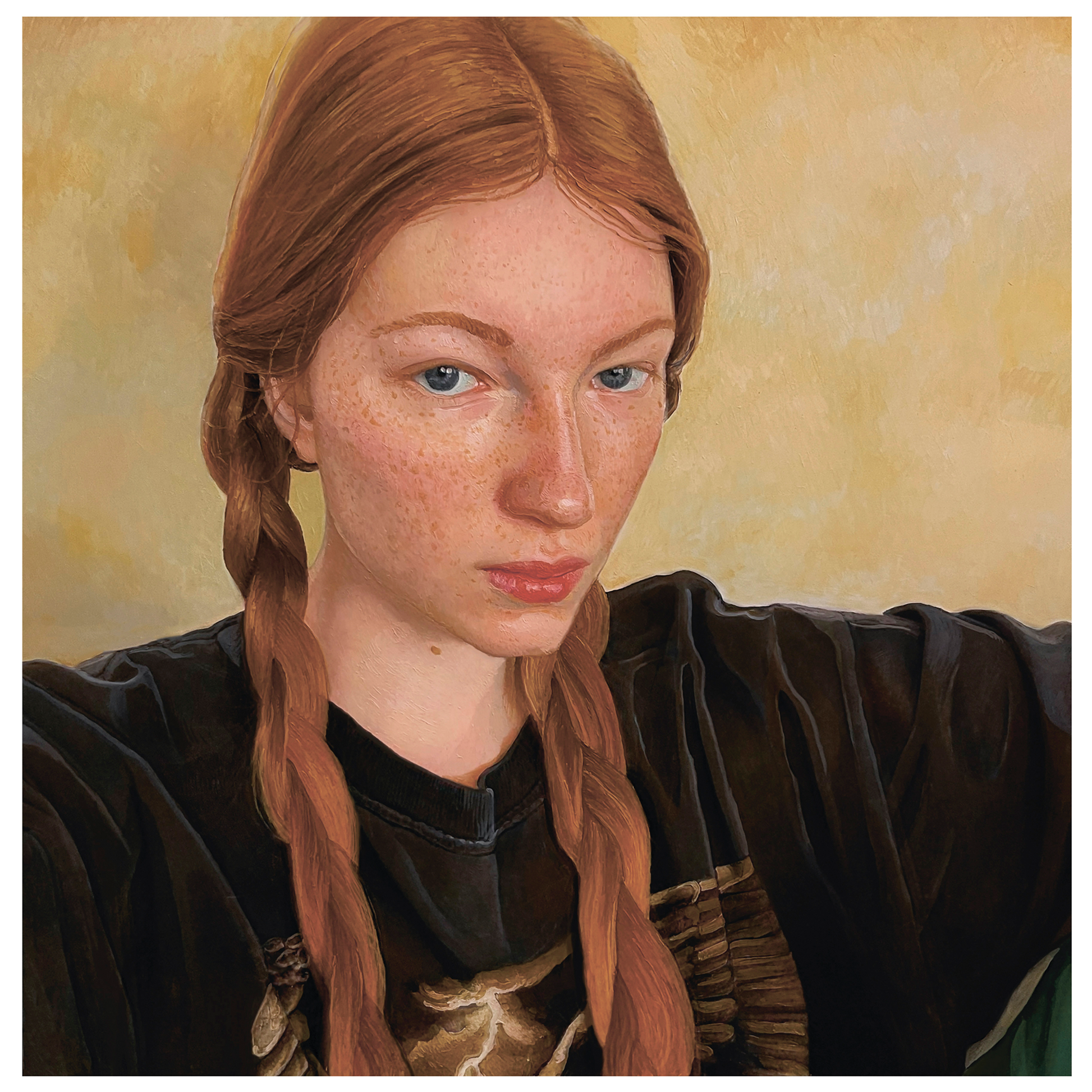 Twenty, Young girl portrait by contemporary Ukrainian artist Valik Lapshin