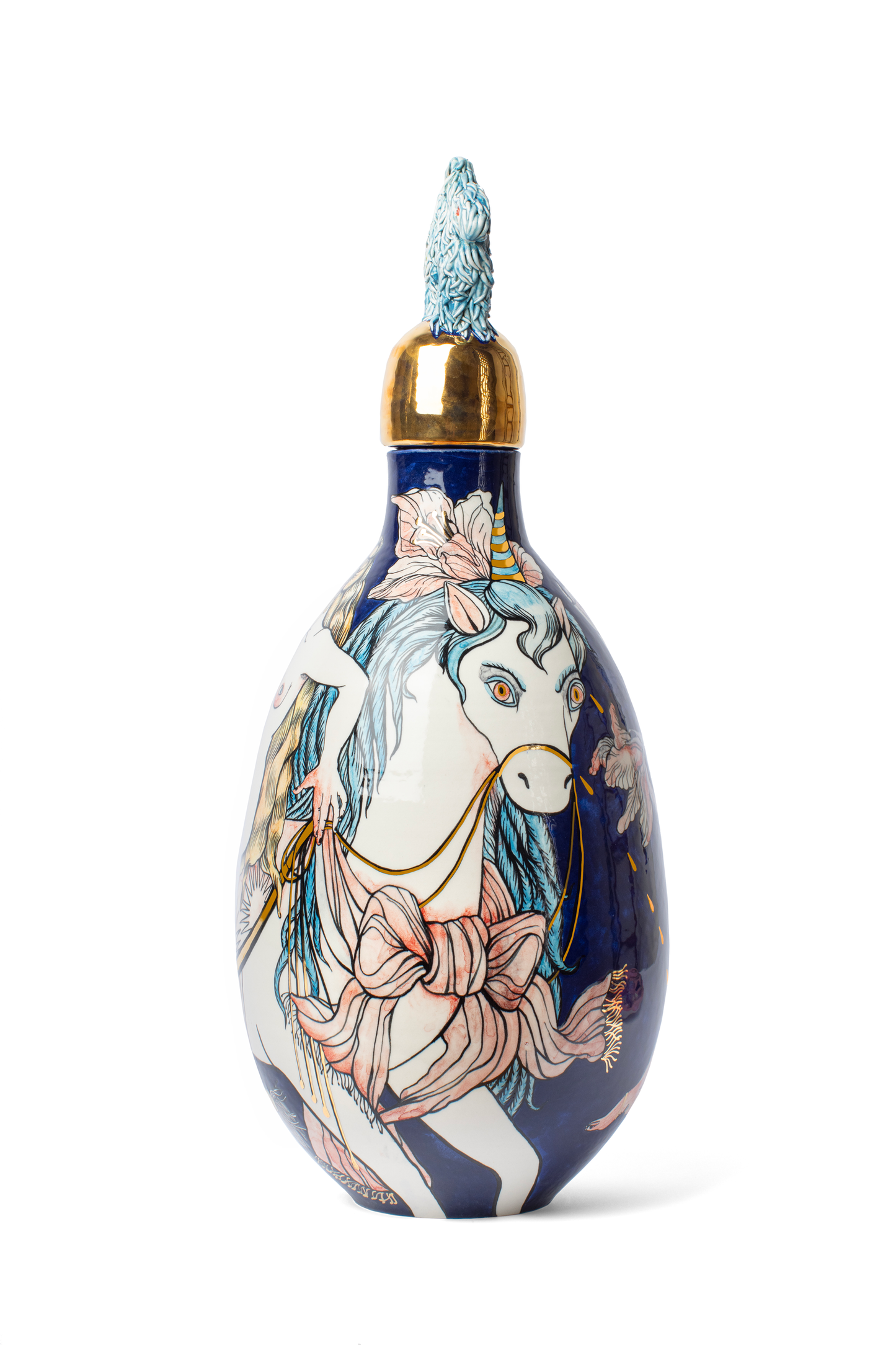 Decorative Vase with a design on a white background
